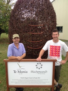 At Richmond Plains & Te Mania with Lars Jensen owner of Richmond Plains plus winemaker Steve Gill